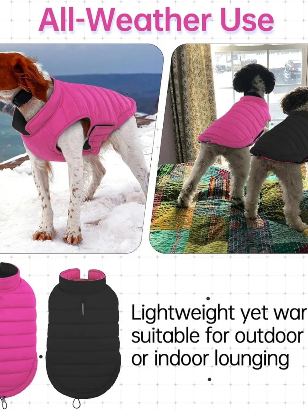 Lelepet Reversible Dog Coat